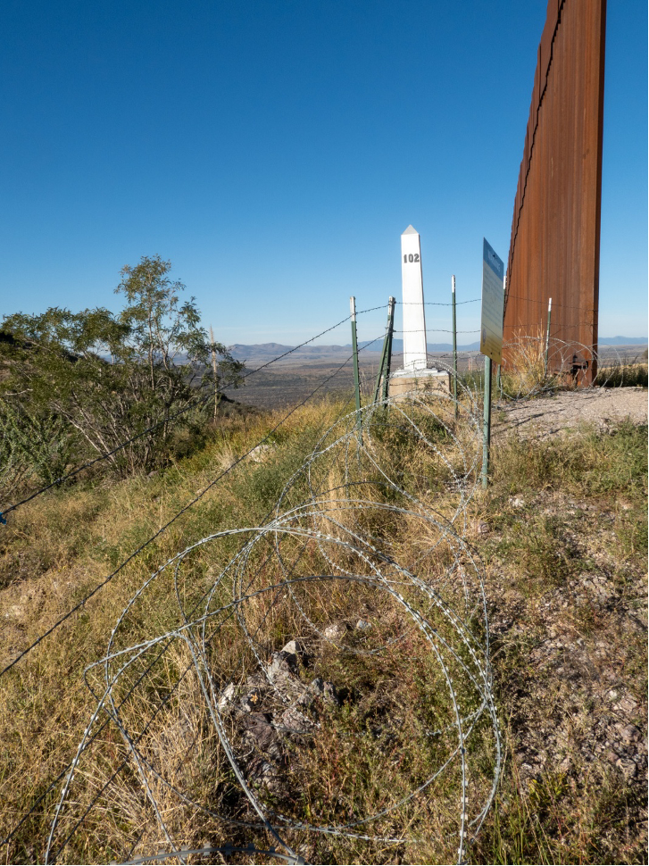 Danger: Concertina Wire Added to Fence at Southern Terminus