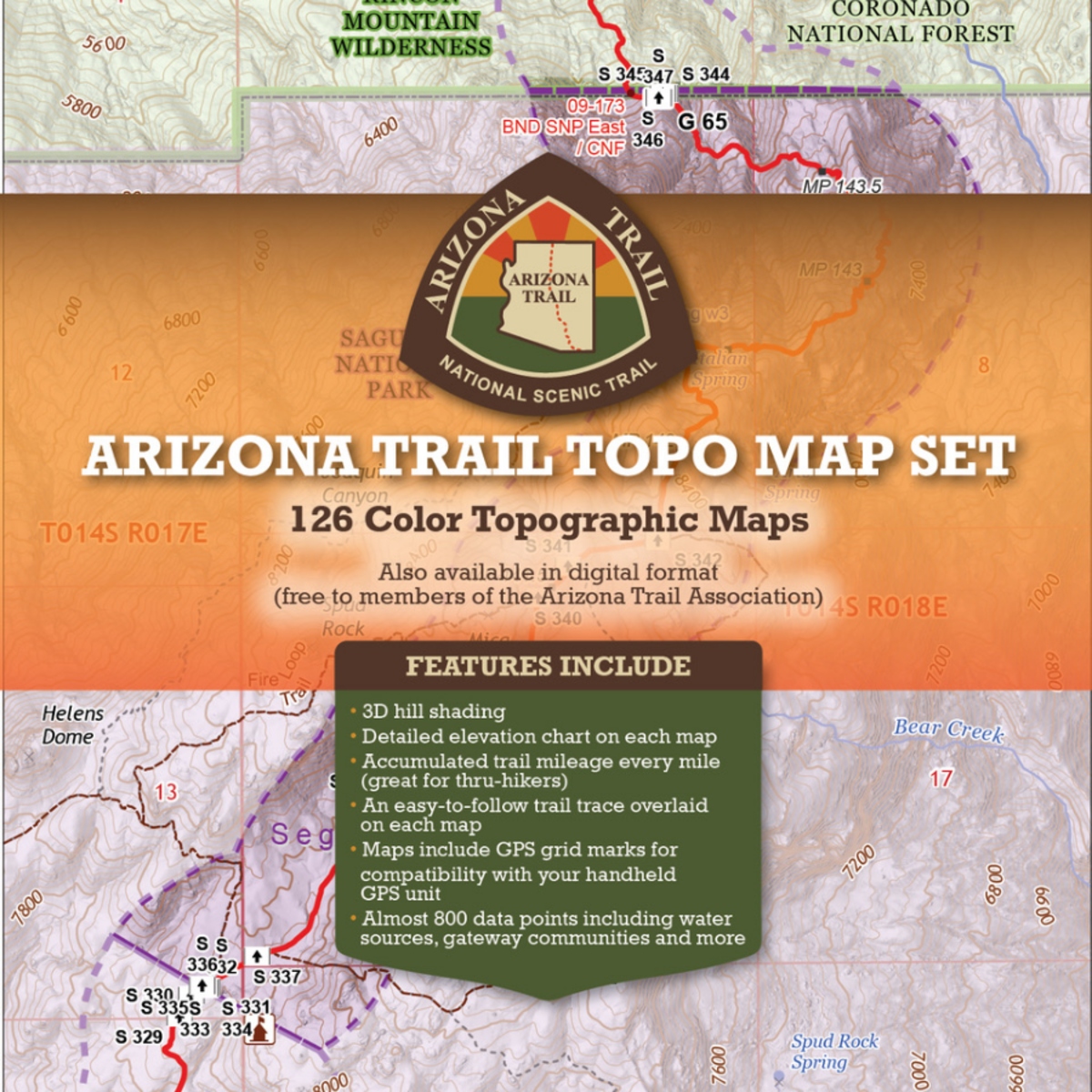 Arizona Trail Topo Map Set